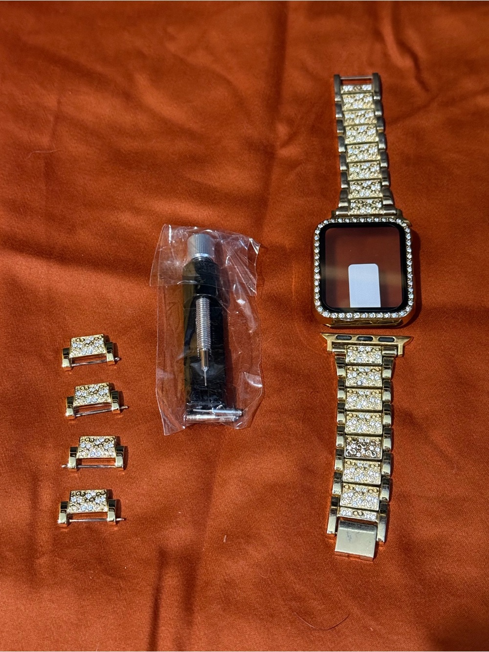Gold Sparkle Apple Watch Band & Case